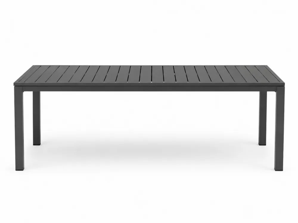Table extérieure aluminium anthracite 200 cm
