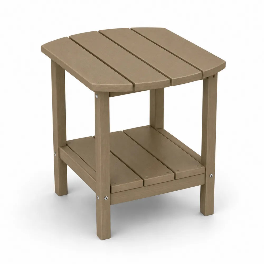 Table d'appoint extérieure en plastique brun 45x45x50 cm