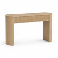 Console en bois chêne clair 120x40x75 cm