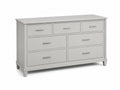 Commode en bois avec 7 tiroirs gris clair